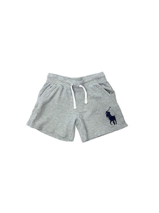 Polo Ralph Lauren Grey Sweatshorts with Large Navy Logo, 4 years