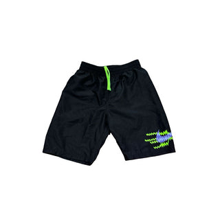 Nike Black shorts with green and purple logo, youth Small