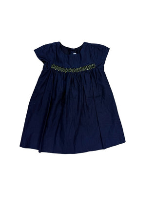 Jacadi Denim dress with green smocking detail, 36 months