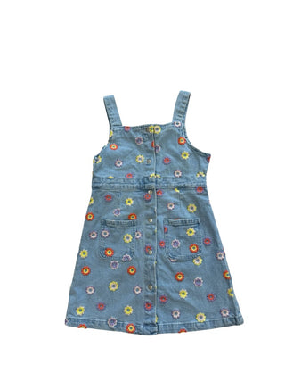 Seed Denim dress with flowers, 8 years