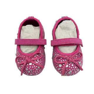 Stuart Weitzman Hot pink polka dot Mary Jane’s, 2 little kid