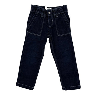Jacadi Straight stretchy dark denim pants, 3 years