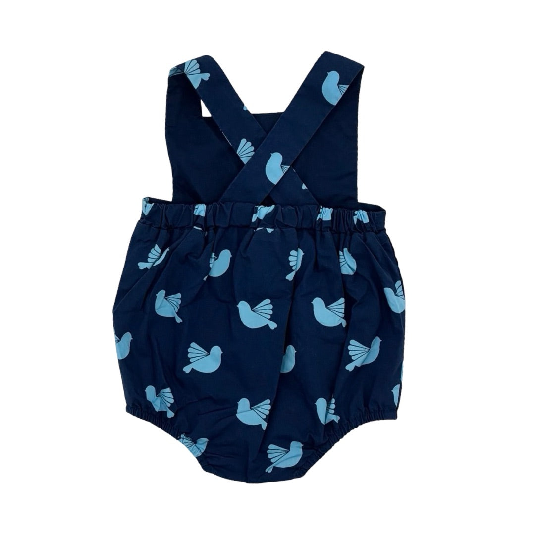 Jacadi Light blue bird romper, 1 month