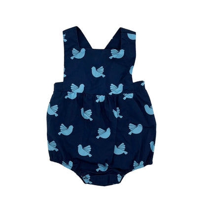 Jacadi Light blue bird romper, 1 month