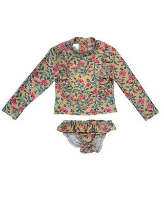 Louise Misha yellow two piece bathing suit, 18 months