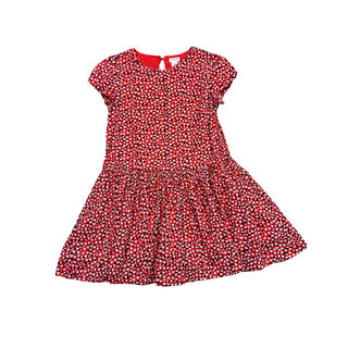 Crewcuts Red dress with pink and navy hearts, 8