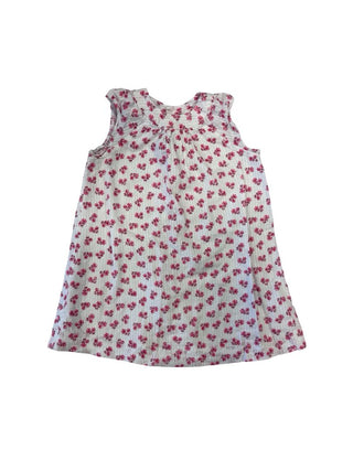Bonpoint white top with pink flowers, 2 years