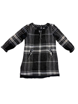 Burberry black and grey plaid top, 7 years