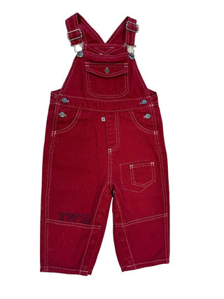 Jacadi red overalls, 2 years