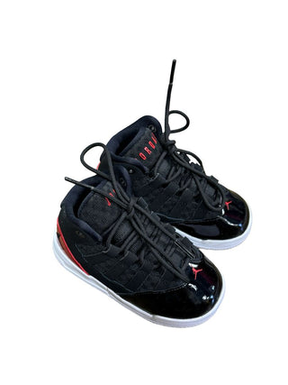 Jordan Black running shoes with laces, 6 litte kid