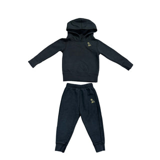 OVO Black Sweatsuit with Gold Owl, 12-18 months