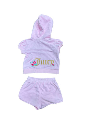 Juicy Couture pink top/short set, 3t