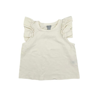 Cos cream tshirt w/frills, 2-4 years