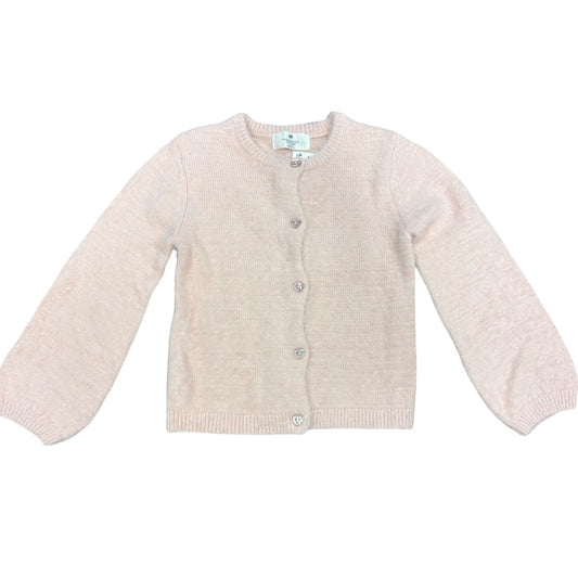 H&M New w/tags pink cardigan w/heart buttons, 6-8 years