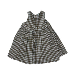 Bonton brown/blue gingham dress, 18 months