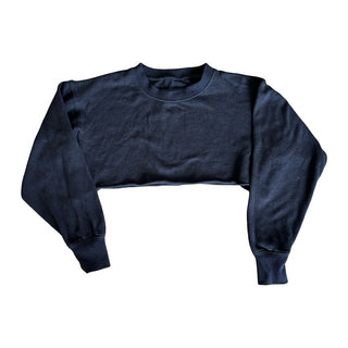 Katie J black cropped sweatshirt, medium