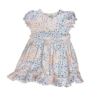 Vignette  Puff Sleeve Ruffled Fish Pattern Dress, 4 years