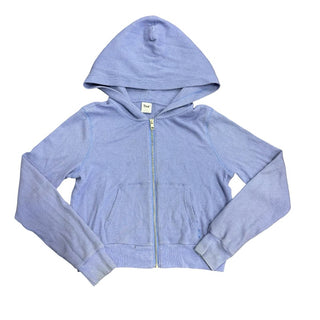 Tna purple waffle cropped zip up, small