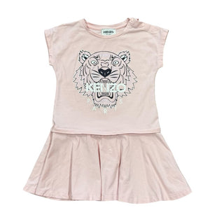 Kenzo Pink dress with tiger/logo, 3A