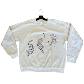 Urban Outfitters whitew/tigers sweathshirt, womens s/m