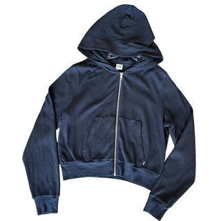 Tna black waffle zip up, large