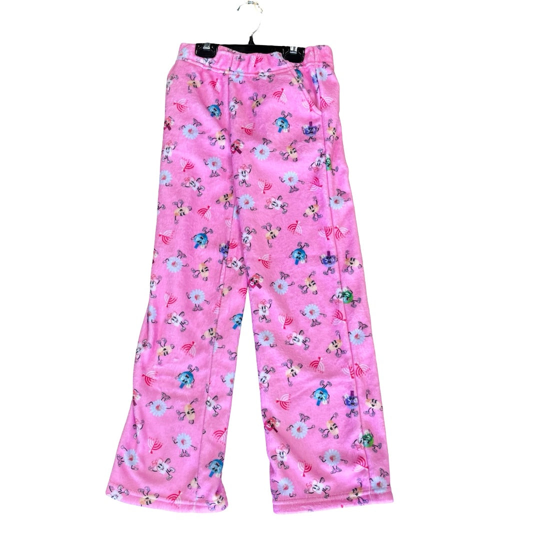 Preppy Goose new with tags fuzzy pink hanukkah pants, 7-8 years