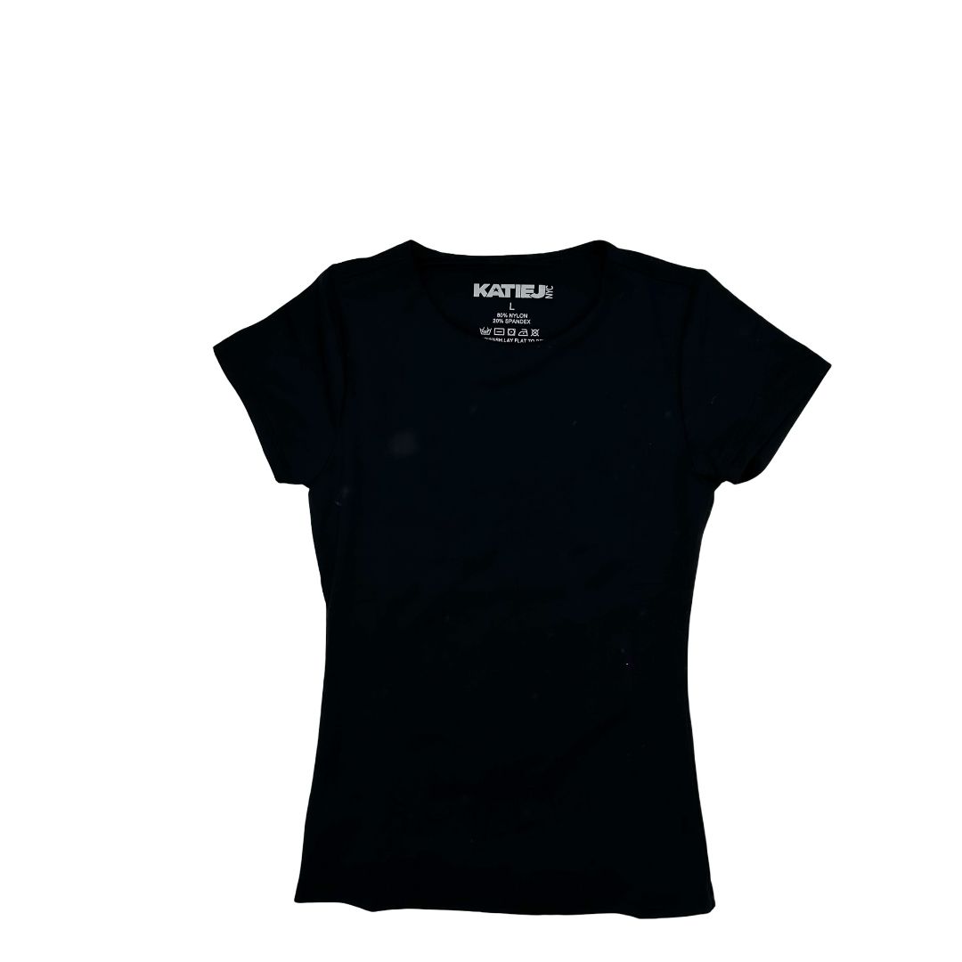 Katie J black tshirt, large
