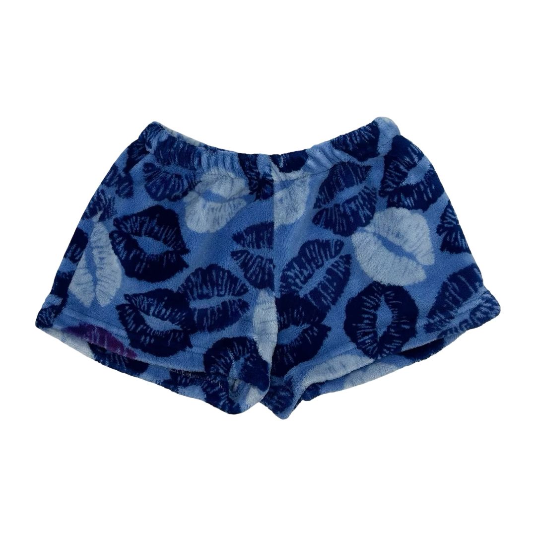 Fuzzies blue lips fuzzy shorts, 10-12 years