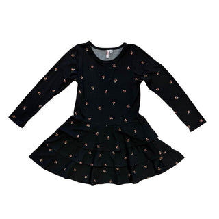 Sofi black dress with flowers, 6 years
