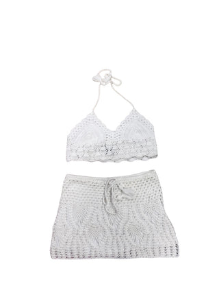 Flowers by Zoe White crochet skirt set, 6x