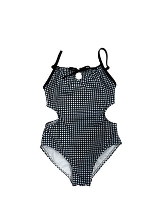 Art Class Black gingham one piece swimsuit, new with tag, Small (6/7 years)