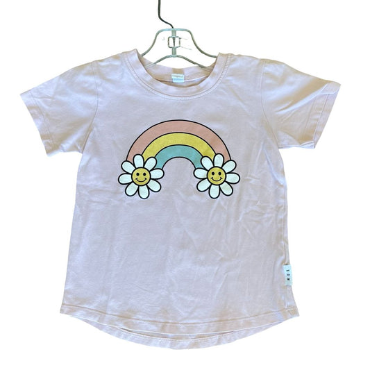 Hux pink rainbow tshirt, 5 years