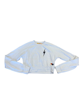 Aviator Nation Cropped white sweater, Women’s medium