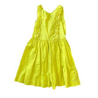Petit Bateau yellow sun dress w/frills, 8 years