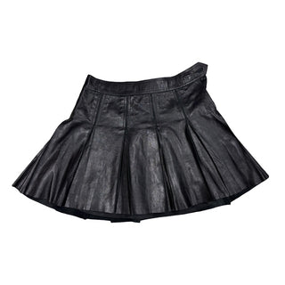 Ralph Lauren Black leather pleated skirt, 10 years