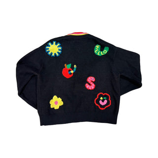 Stella McCartney Black Cardigan with Coloured Collar, 10 years