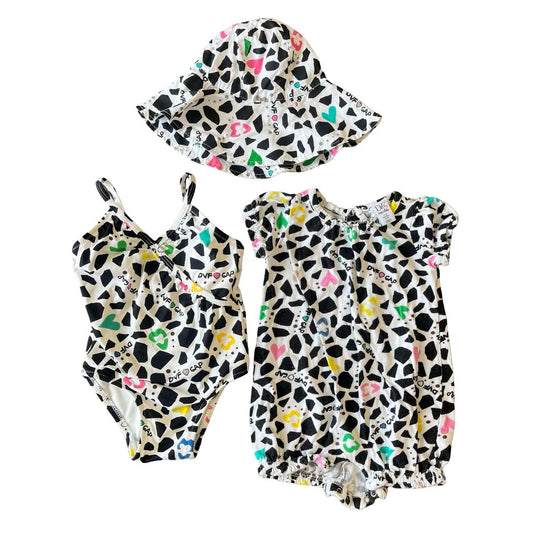 Gap x Diane Von Furstenberg black/white printer swim suit, 6-12 months