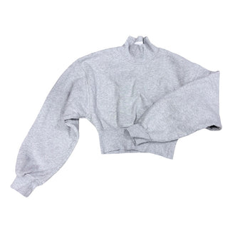 Aritzia Grey boyfriend fit sweat fleece crop sweatshirt, Women’s xs