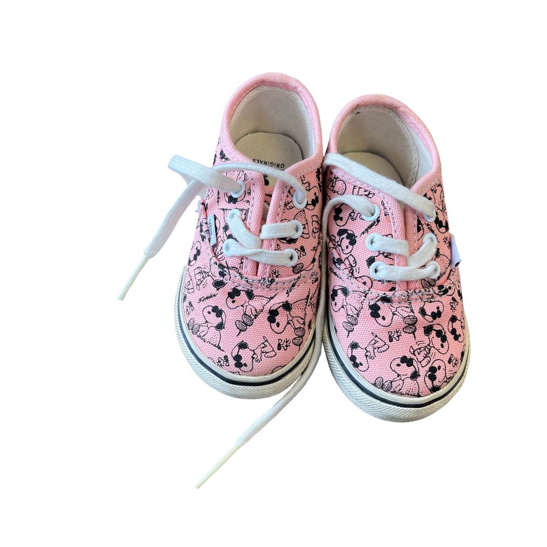 Vans pink Snoopy runners, 5 little kid