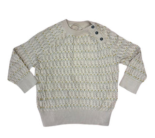 Soor Ploom Pointelle Floral Knit Sweater in Sand, 10 years