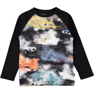 Molo Black longsleeve with car, new with tag, 4 years