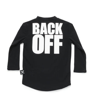 Nununu Back off long sleeve rashguard, new with tag, 2-3 years