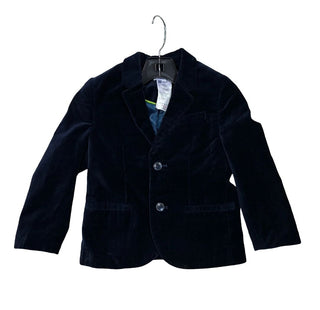 Jacadi Midnight Navy Blue Velvet Blazer, 4 years