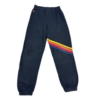 Aviator Nation Charcoal chevron 5 stripe jogger pants, 8 years