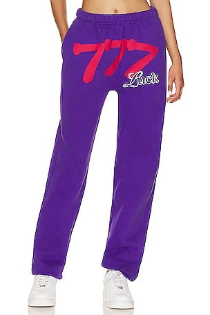 The Mayfair group 777 luck violet sweatpants, Women’s xs