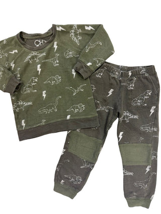 Chaser green dinosaur sweat set, 6 years
