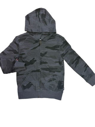 Splendid grey camo print zip up, 6 years