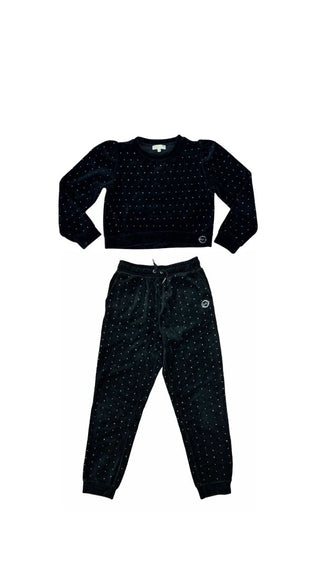 Michael Kors Velour Rhinestone Sweat Set - Few Stones Missing, Reflected In Price, 10 years