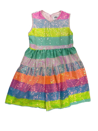 Lola & The Boys rainbow sequin dress, 8 years