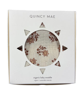Quincy Mae Woven Swaddle In Day Lilly Pattern, O/S